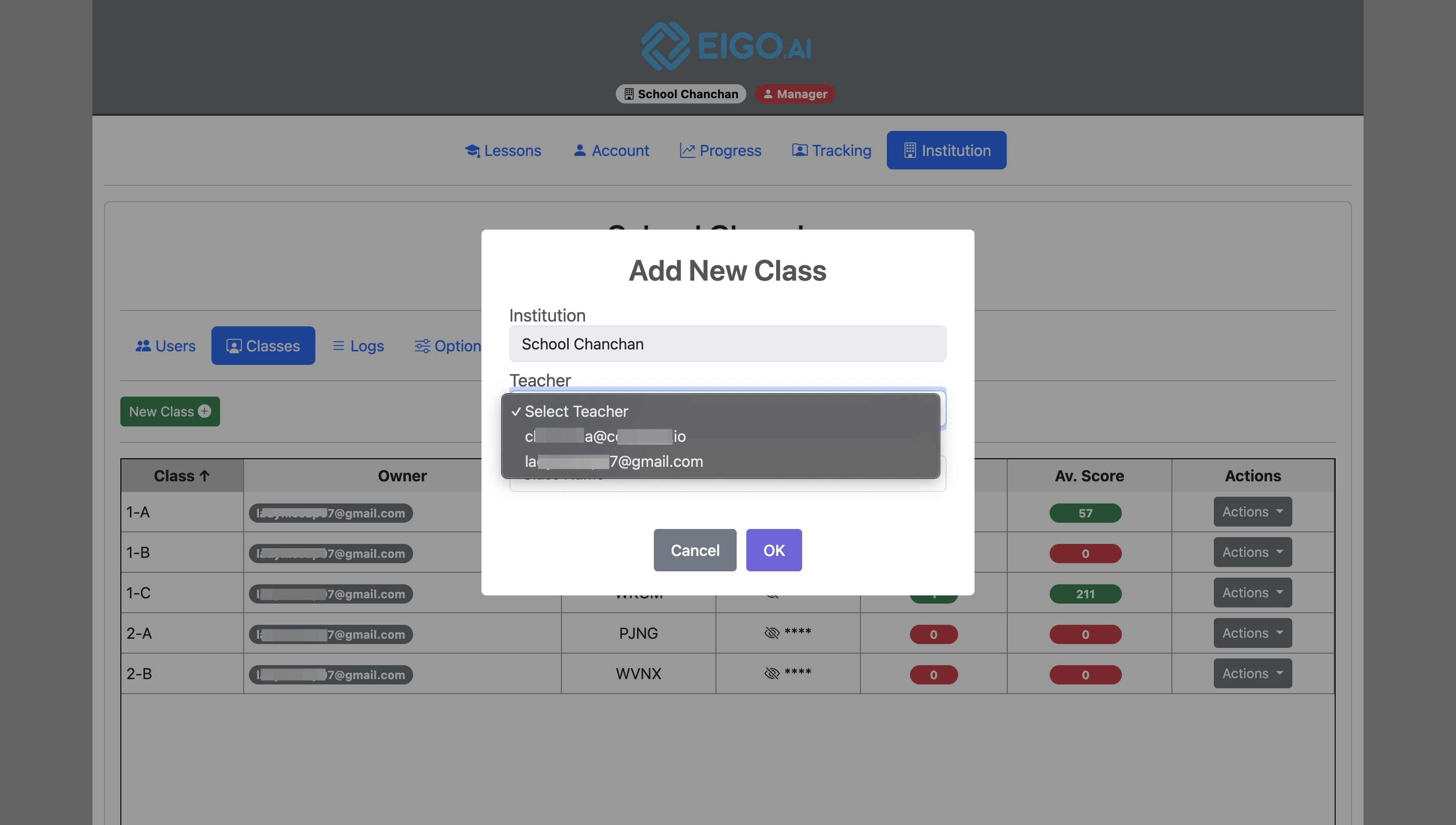 Screenshot for How to add a new class, step 5