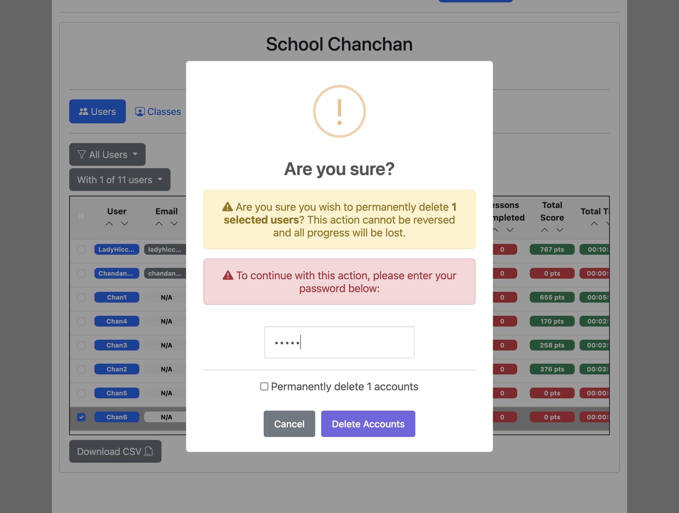 Screenshot for How to manage user accounts, step 35