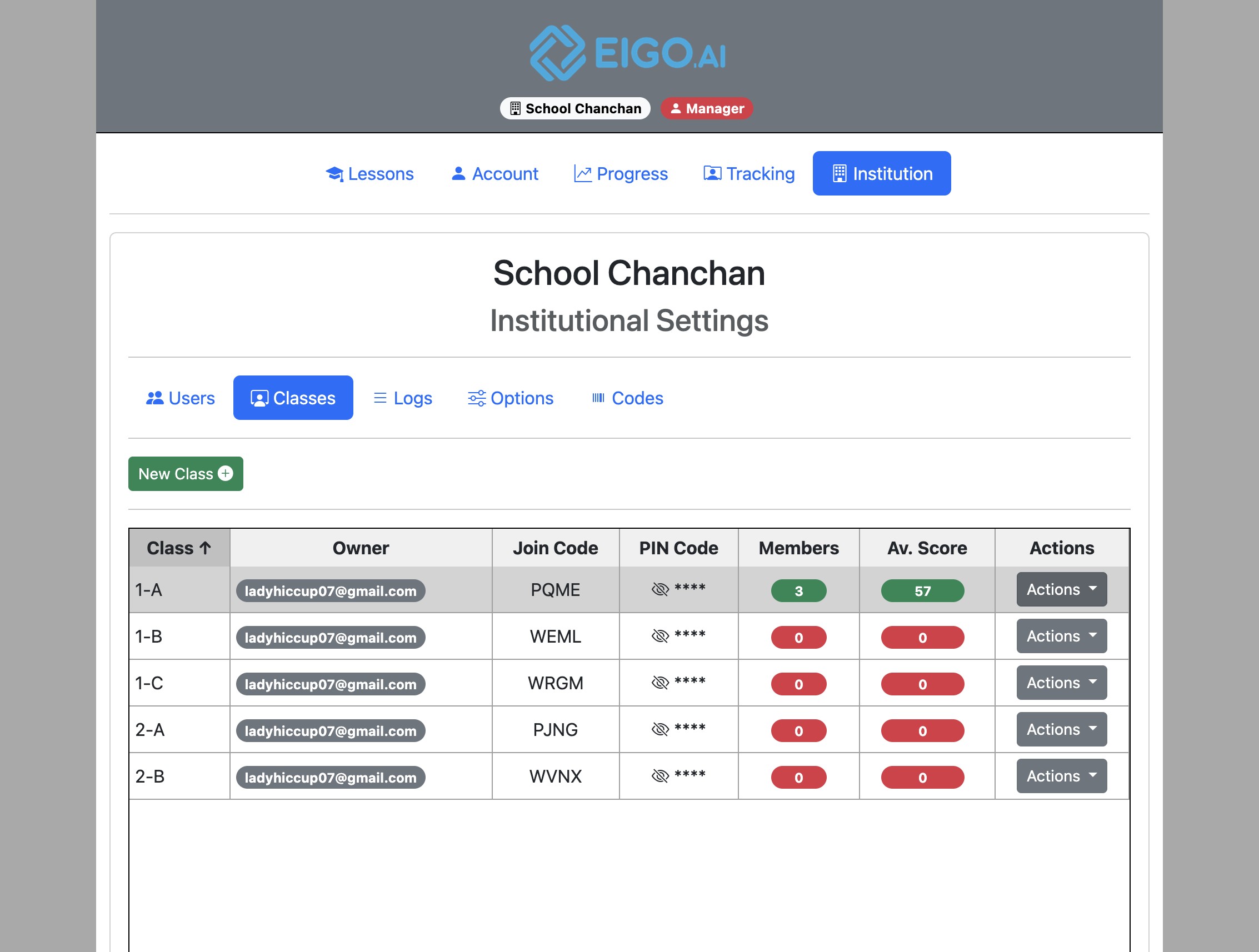 Screenshot for How to view progress for a class, step 4