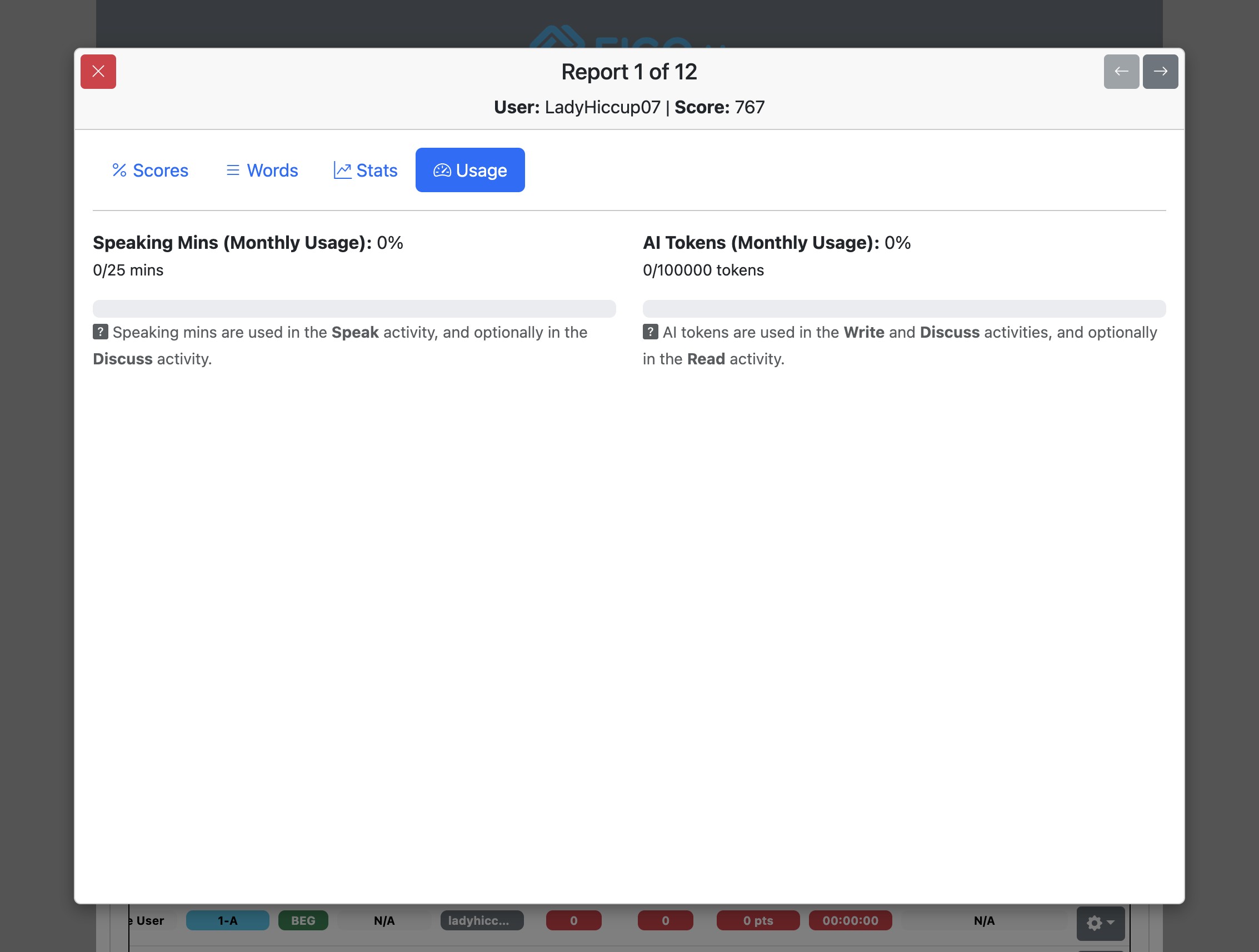 Screenshot for How to view user progress, step 15