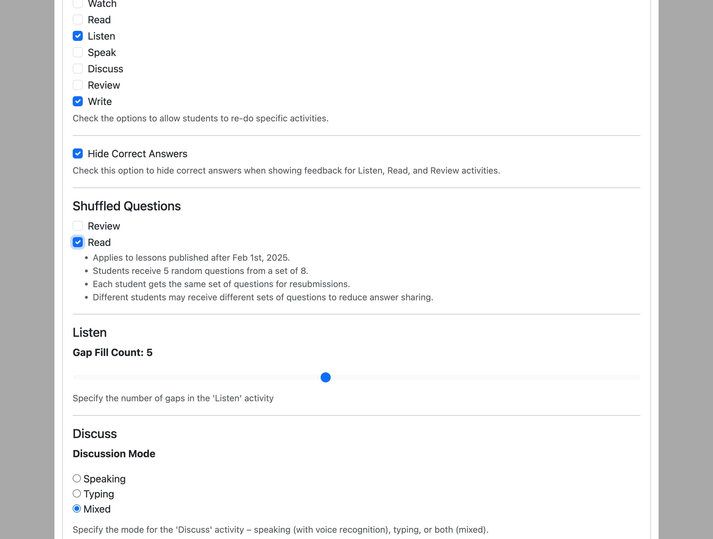 Screenshot for Institutional options, step 17