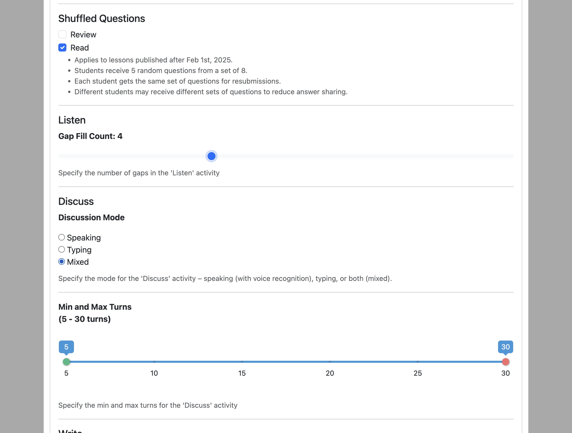 Screenshot for Institutional options, step 19