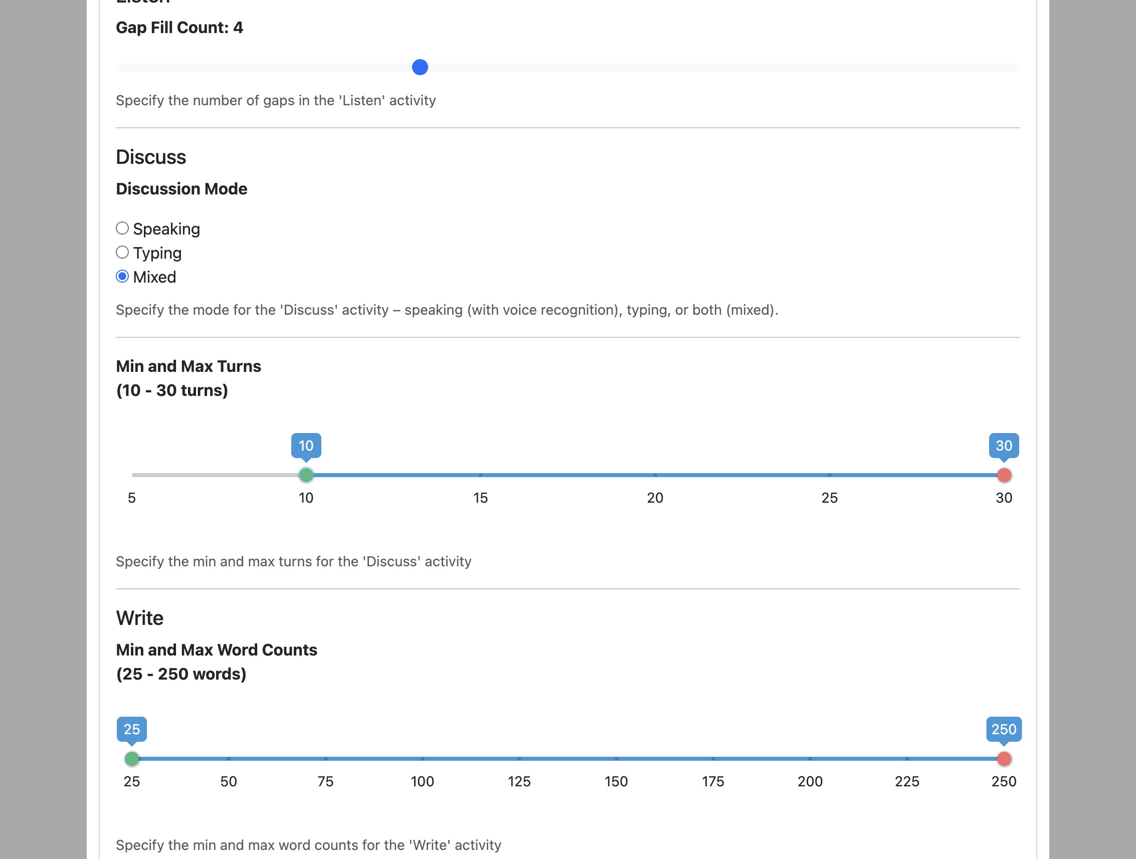 Screenshot for Institutional options, step 20