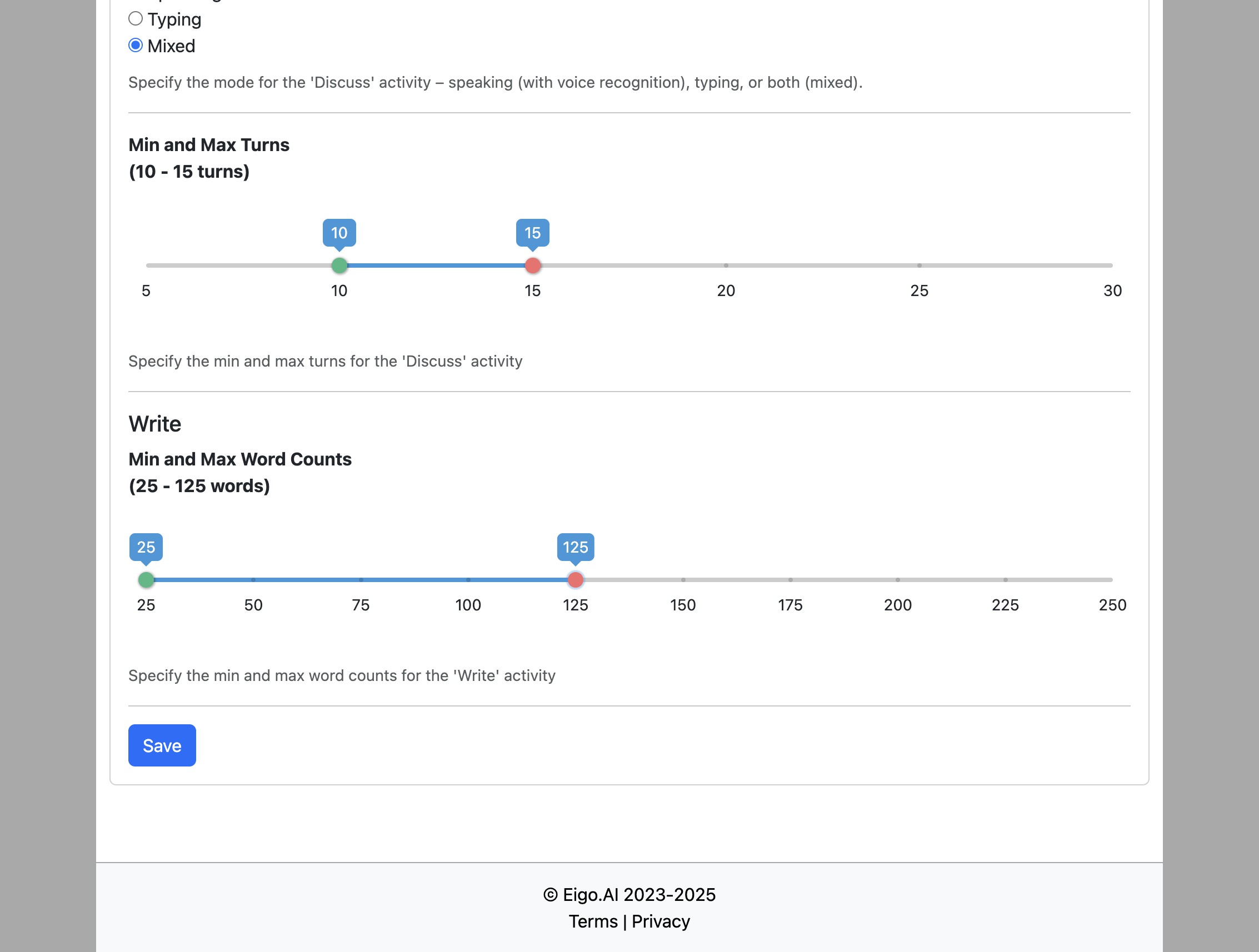 Screenshot for Institutional options, step 21