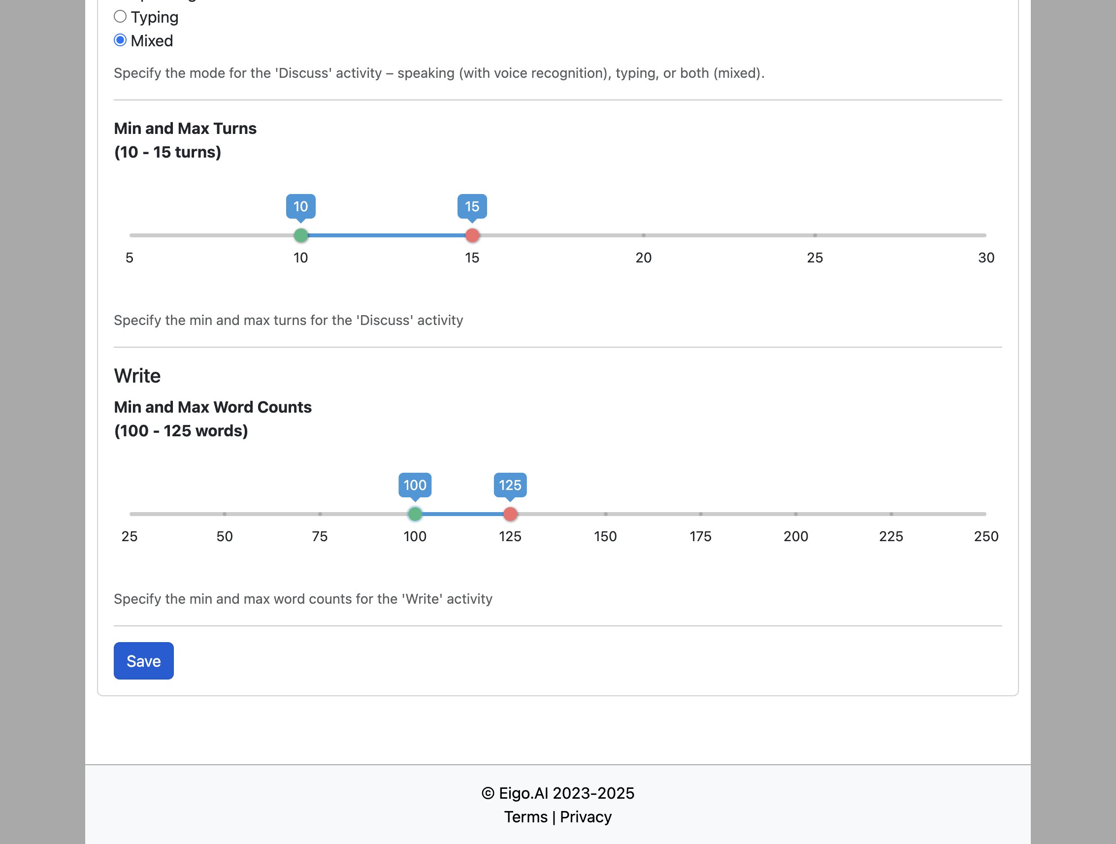 Screenshot for Institutional options, step 22