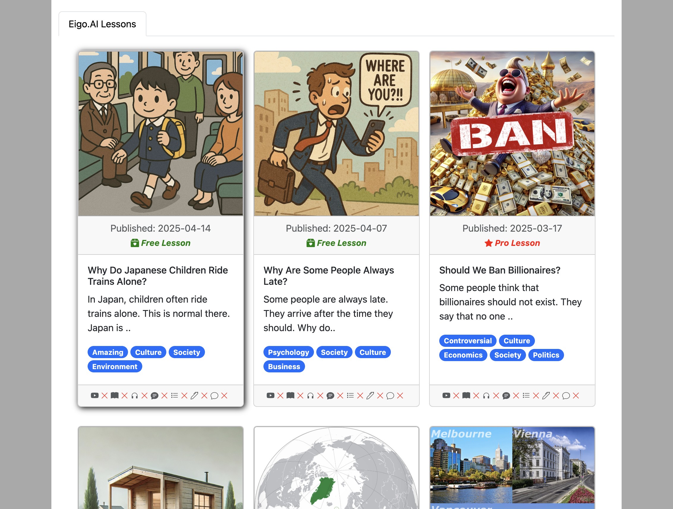 Screenshot for How to browse lessons by category, step 3