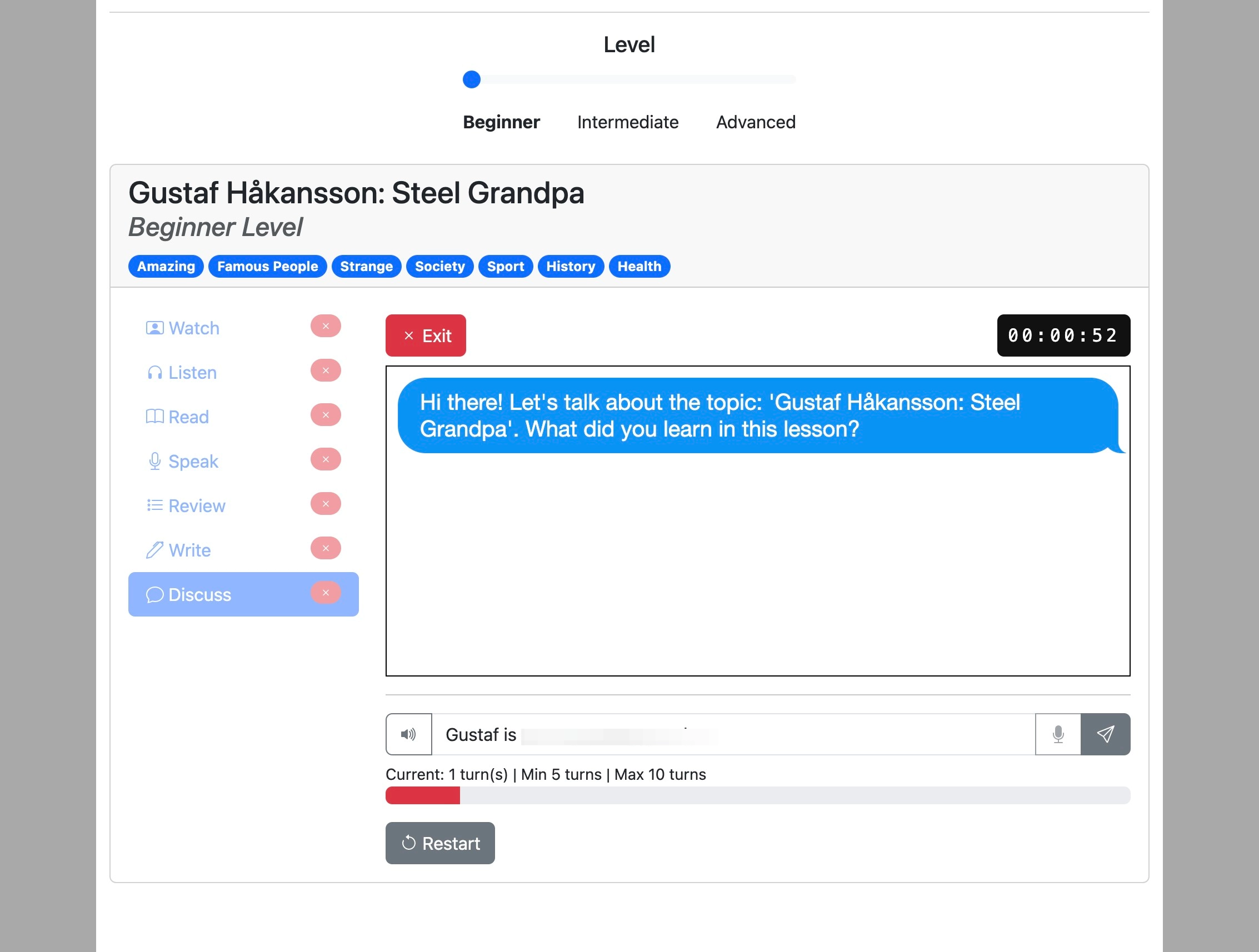 Screenshot for How to do the 'Discuss' activity, step 6