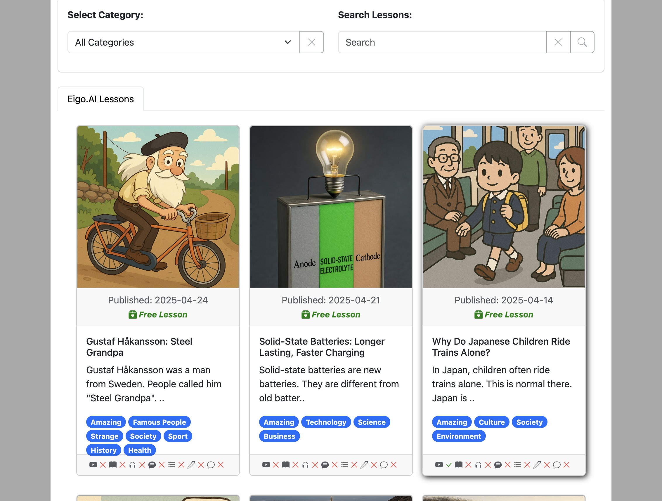 Screenshot for How to do the 'Listen' activity, step 1