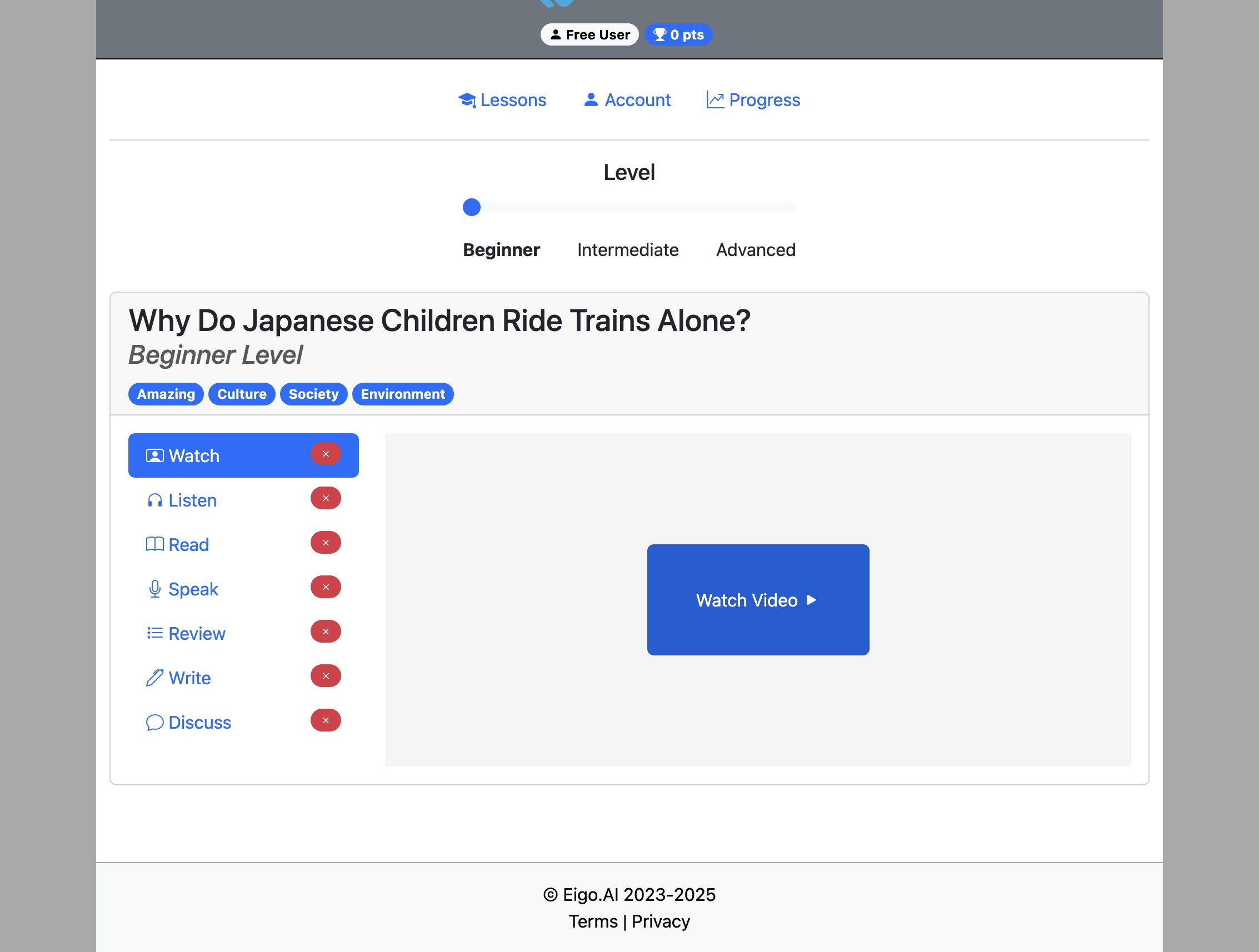 Screenshot for How to do the 'Watch' activity, step 3
