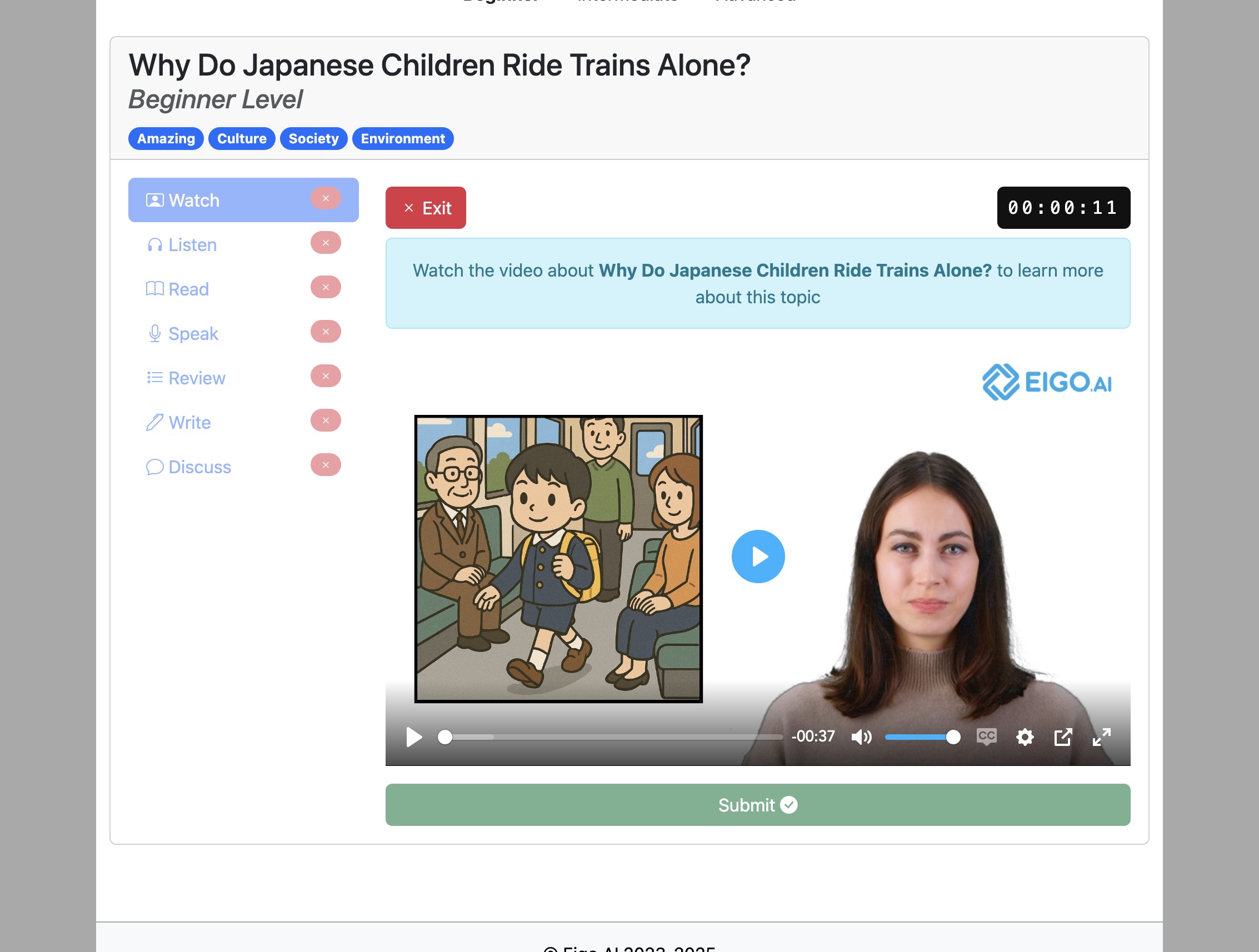 Screenshot for How to do the 'Watch' activity, step 4