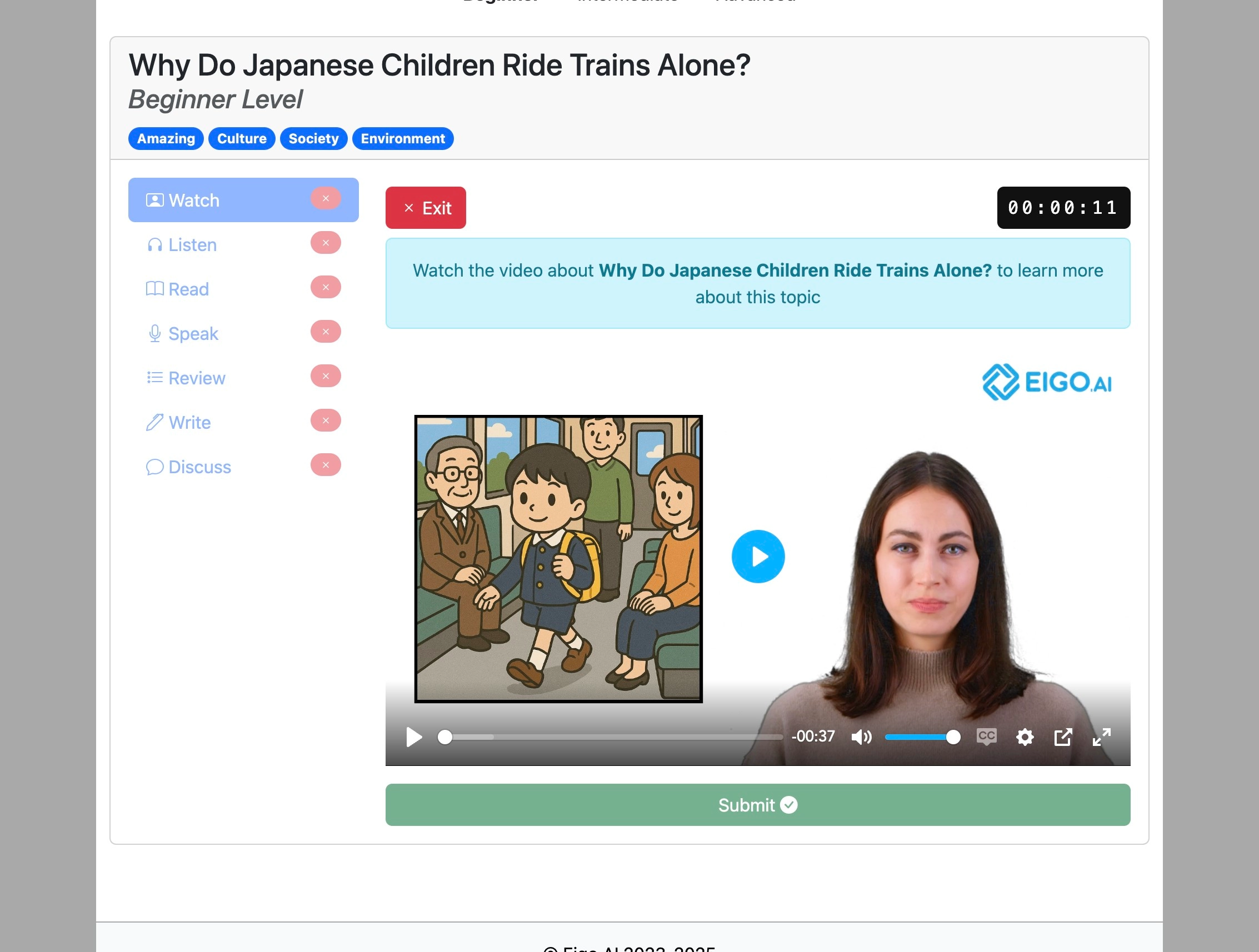 Screenshot for How to do the 'Watch' activity, step 5