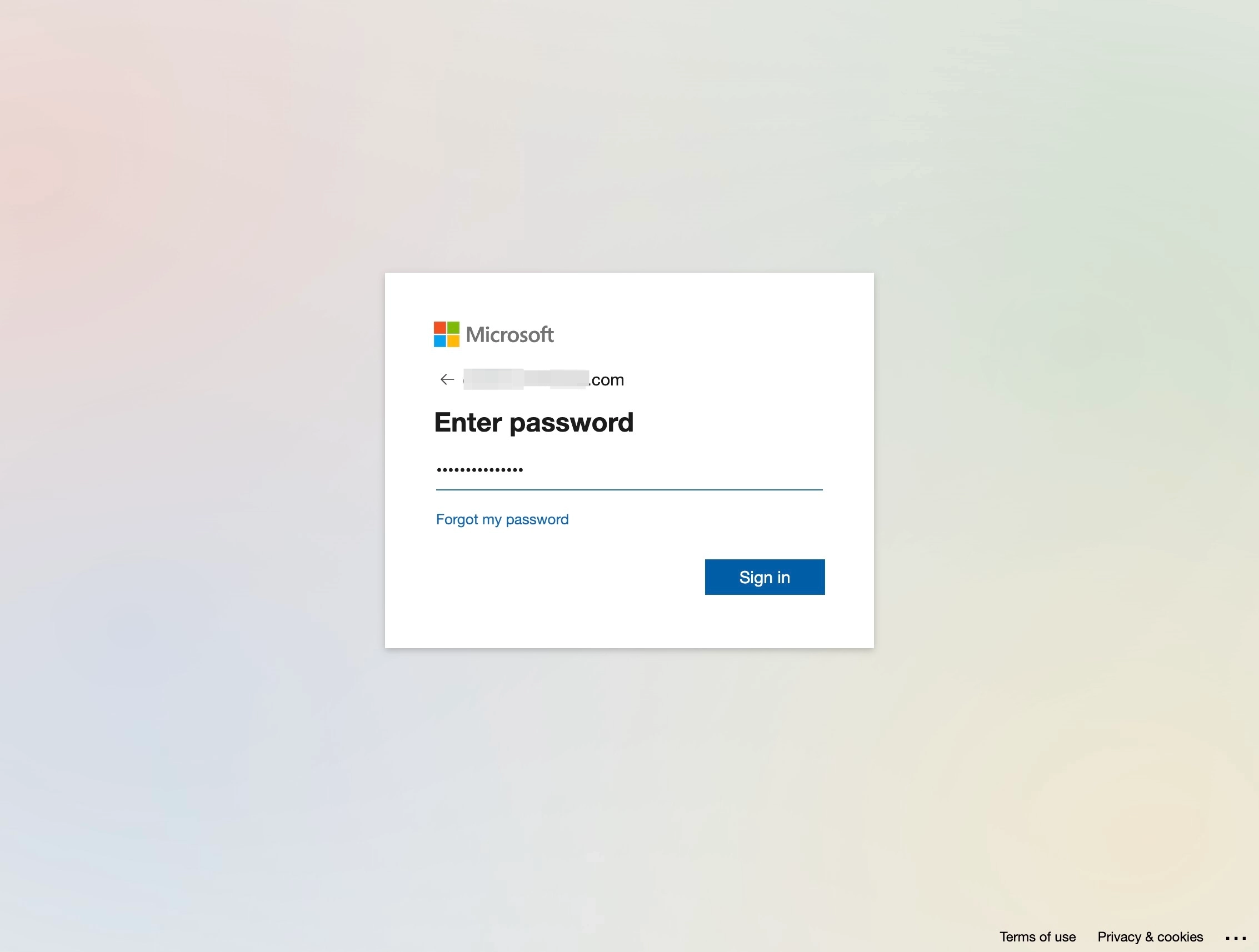 Screenshot for How to register with Microsoft, step 5