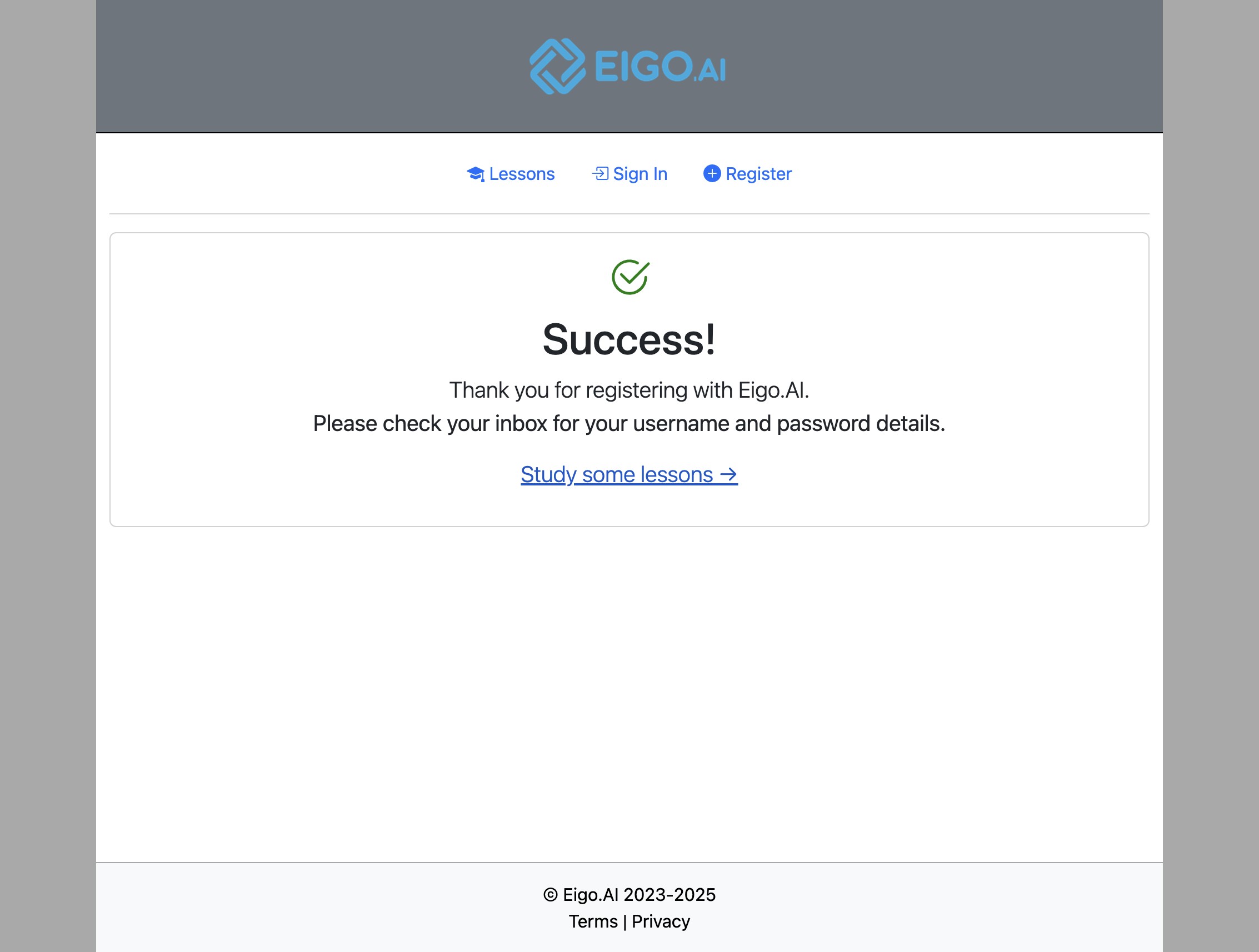 Screenshot for How to register with your email address, step 7