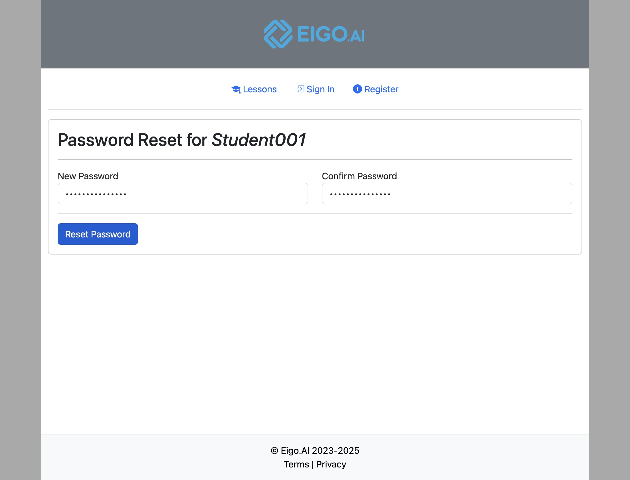 Screenshot for How to reset your password, step 10