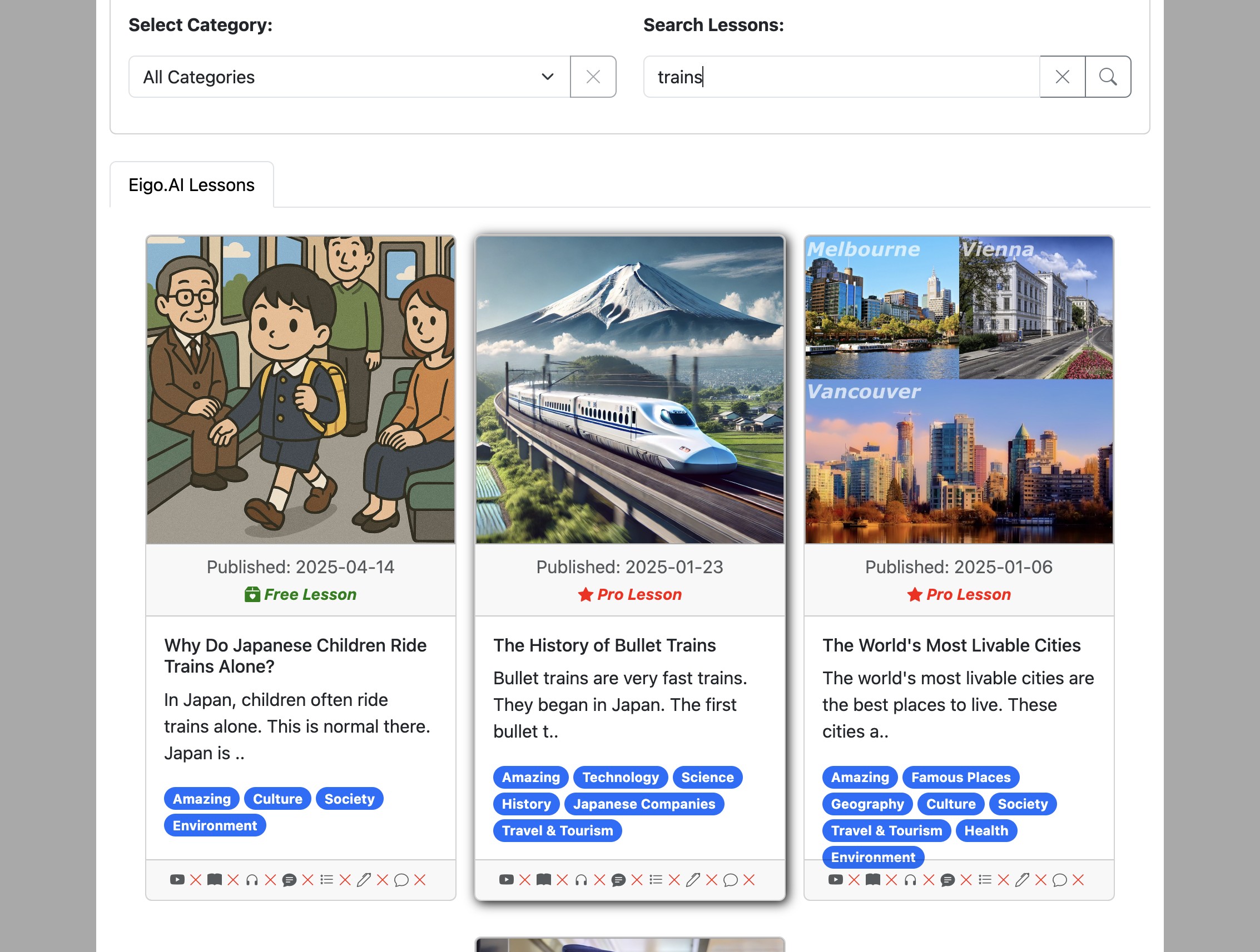 Screenshot for How to search lessons by keyword, step 5
