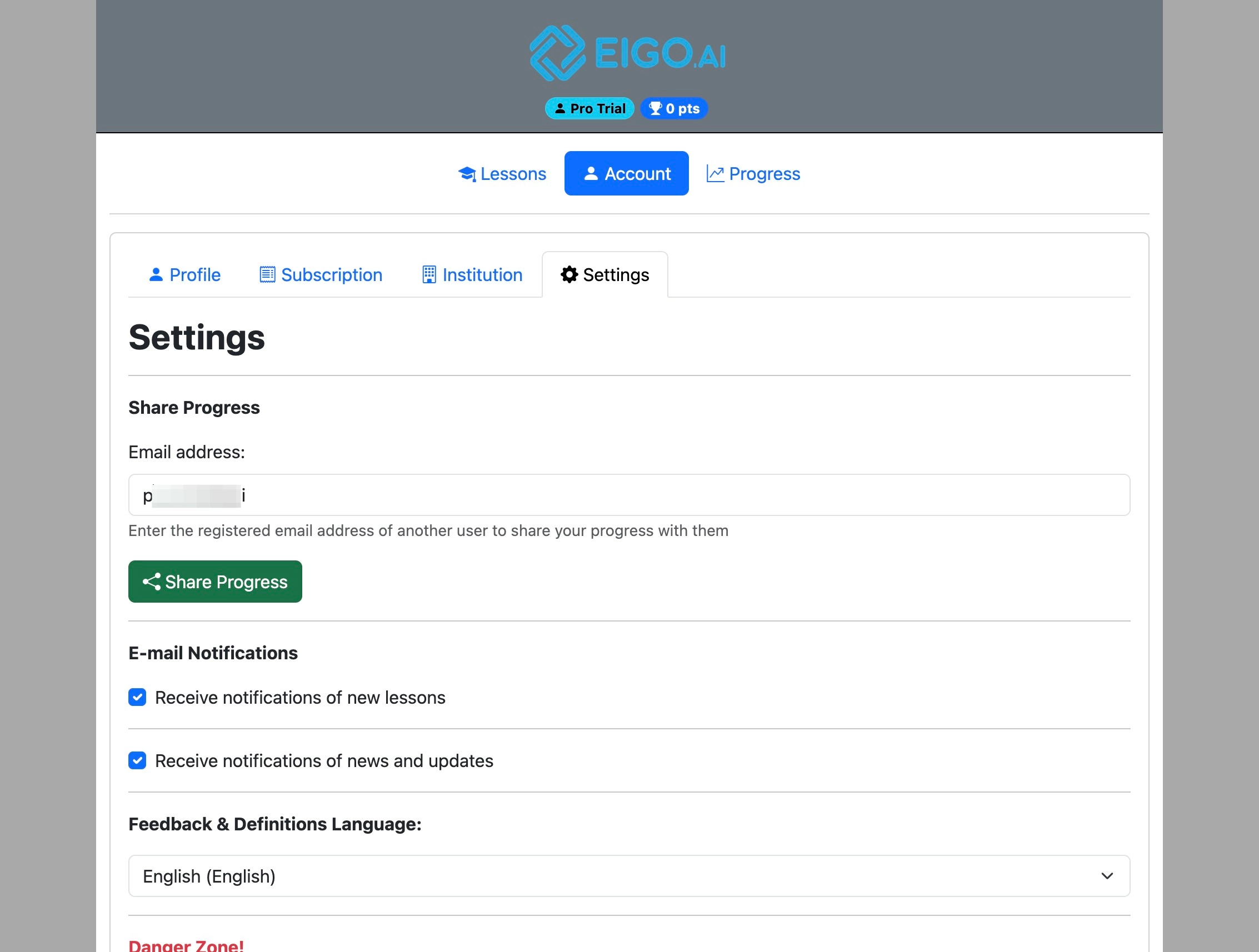 Screenshot for How to share your progress with a teacher, step 4