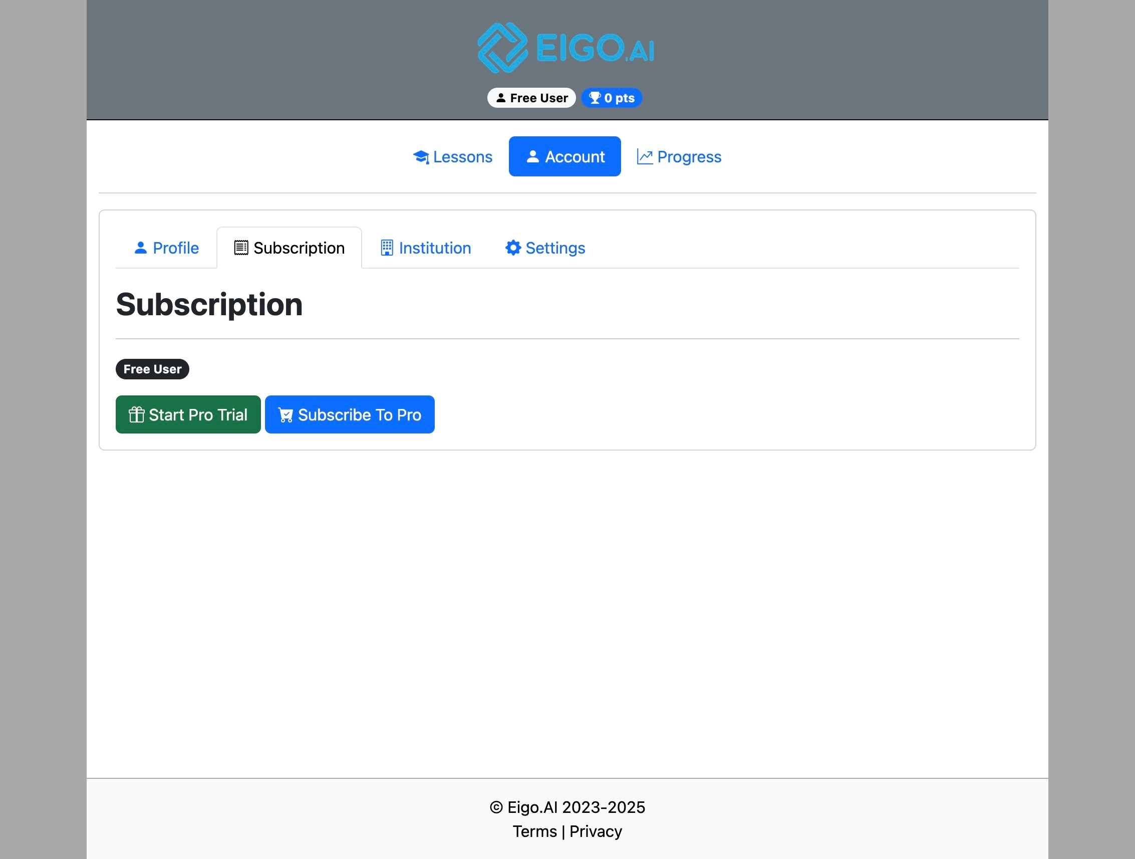 Screenshot for How to start a Pro subscription, step 4