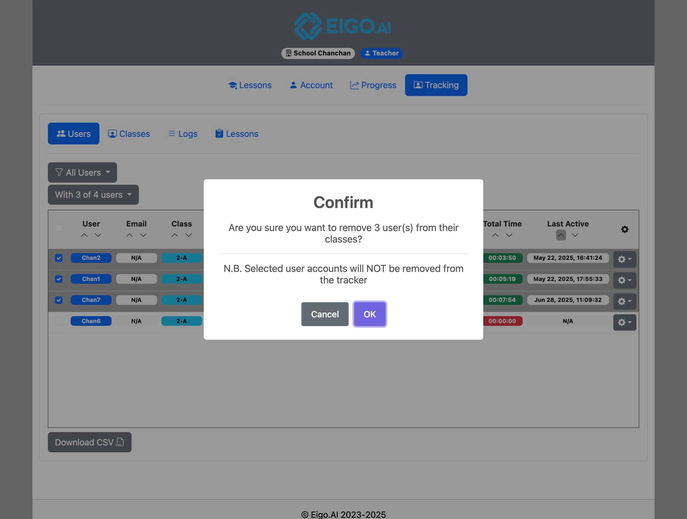 Screenshot for How to manage user accounts, step 13