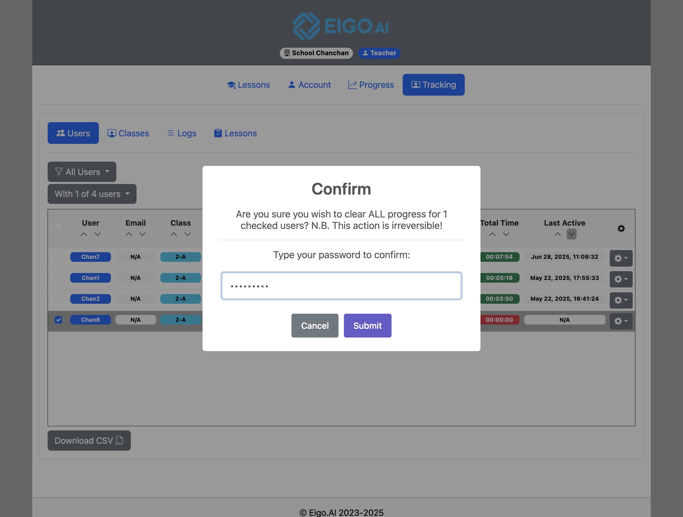 Screenshot for How to manage user accounts, step 22