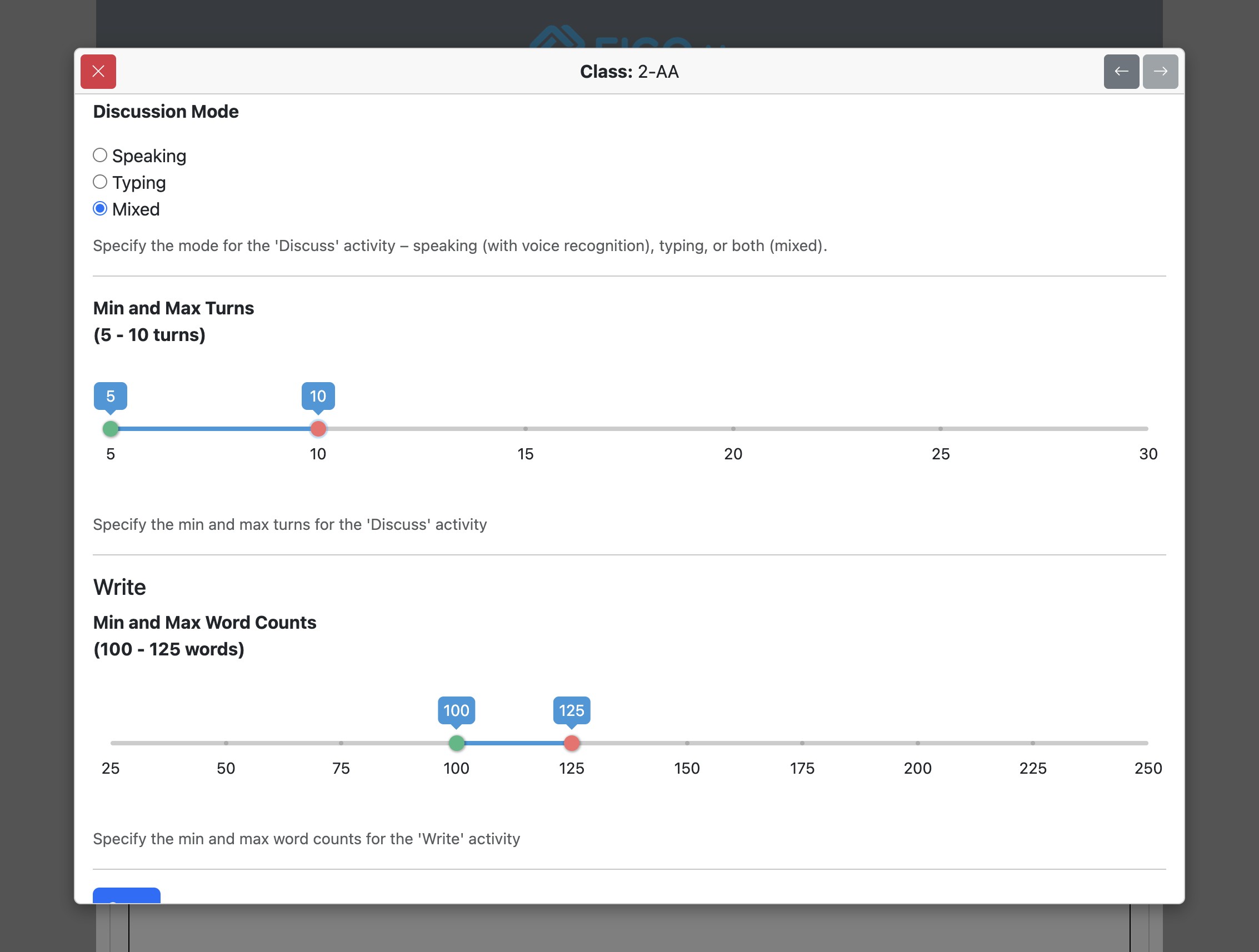 Screenshot for How to override institutional options for specified classes, step 24