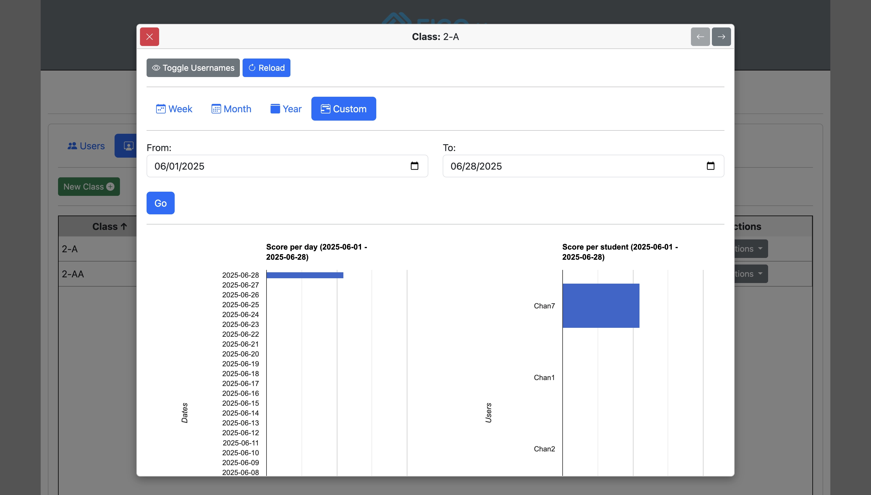 Screenshot for How to view class progress, step 8