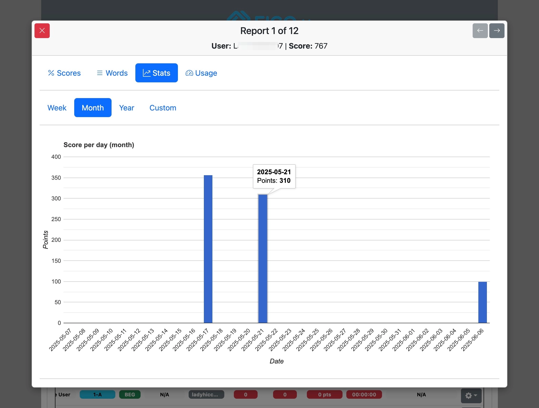 Screenshot for How to view student progress, step 13