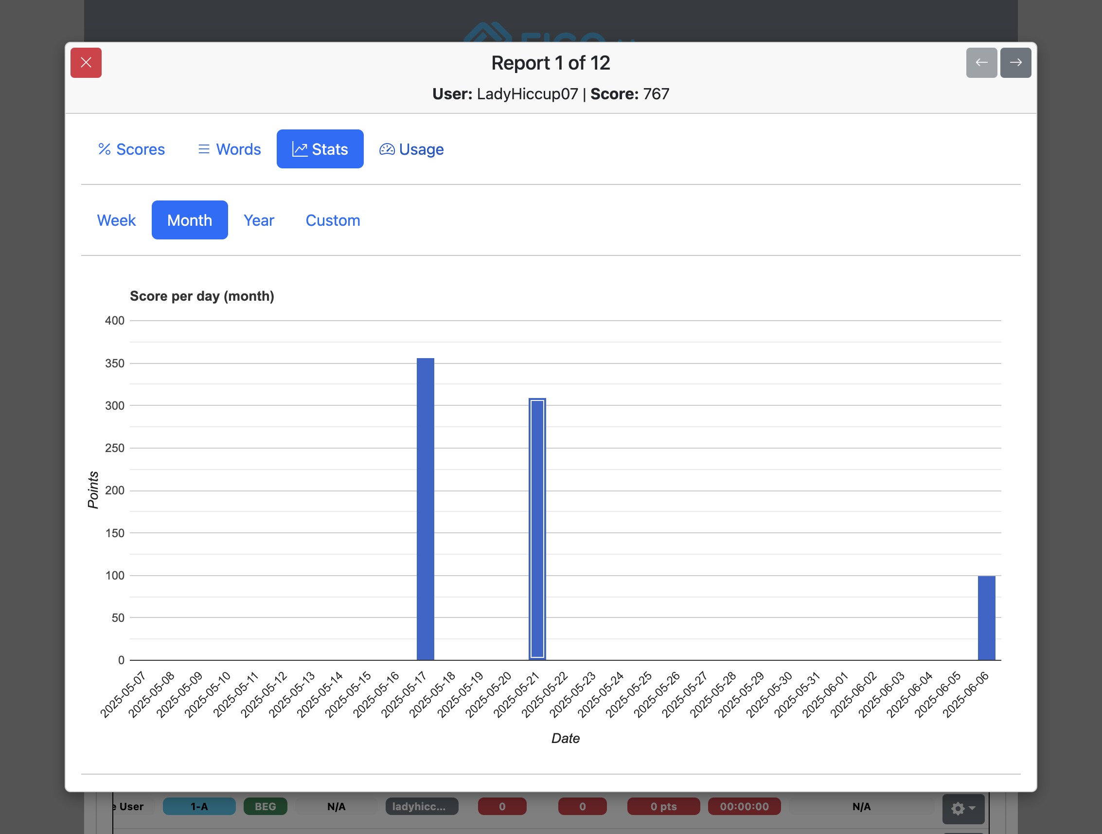 Screenshot for How to view student progress, step 14